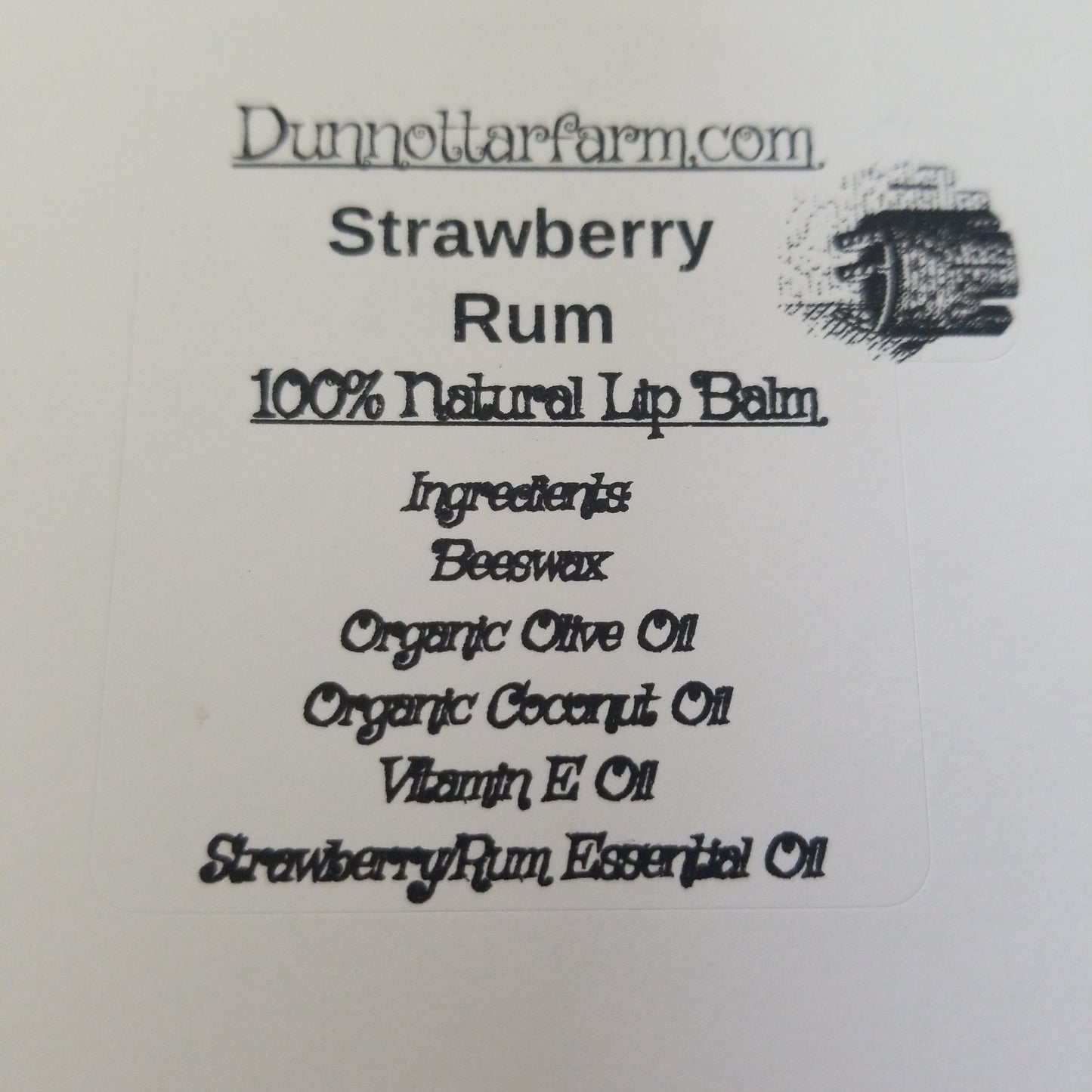 All Natural Strawberry Rum LIP Balm